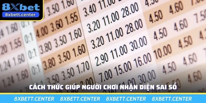 Cách thức giúp người chơi nhận diện sai số